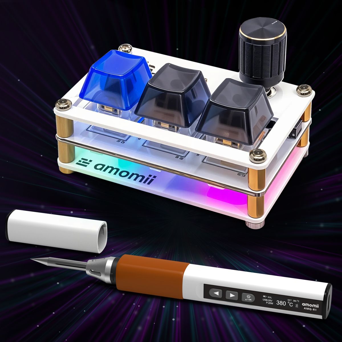 The Quill kit with its USB-C soldering iron